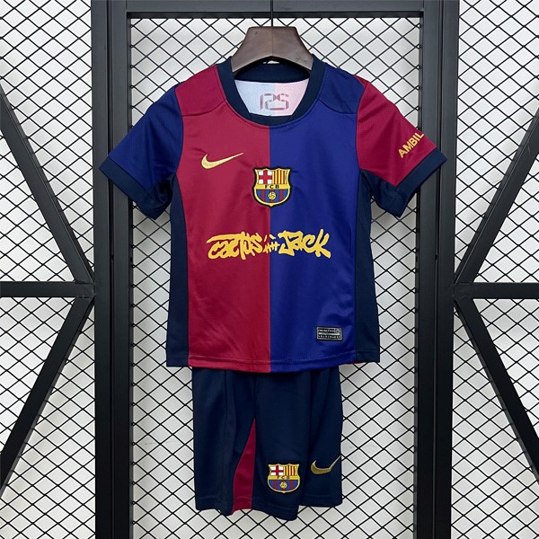 Camiseta Barcelona 1ª Niño Limited Edition Travis Scott 2024-2025